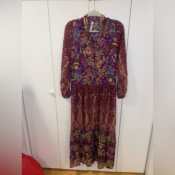 Anthropologie Nikole Floral Maxi Dress Size Large - Picture 2 of 5